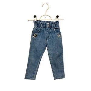 ⭐️ 5/$30 Zara Kids Disney Minnie Mouse Paper Bag Jeans size 18-24 Months